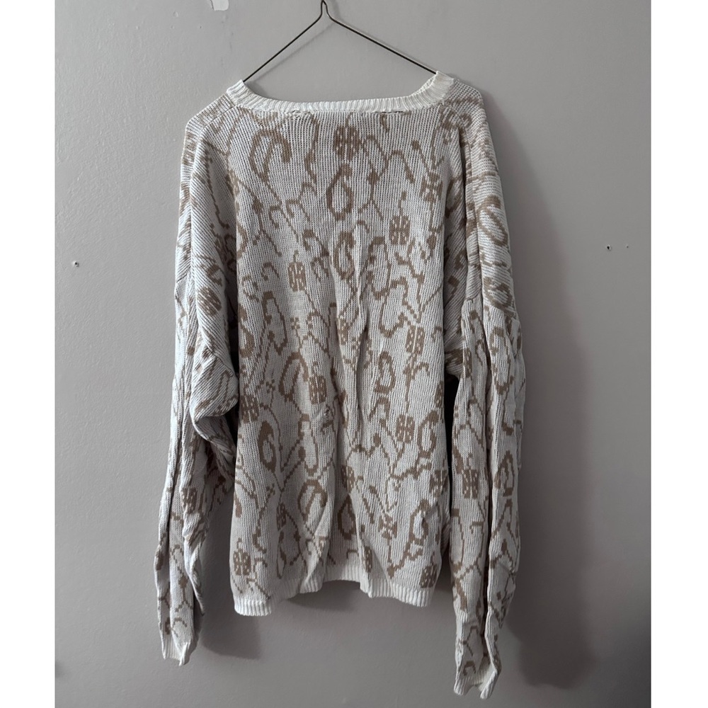 Patterned Cream & Tan Sweater - Picture 2 of 11